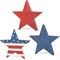 3-Piece 4th of July Wooden Star Signs – Rustic Patriotic Table & Tiered Tray Decor for Memorial Day, Independence Day, and Home Kitchen (Retro Style)